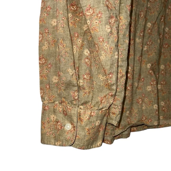 Lauren Ralph Lauren Jeans Co. Ruffle Floral Prairie Blouse Willow Bark - Picture 4 of 8